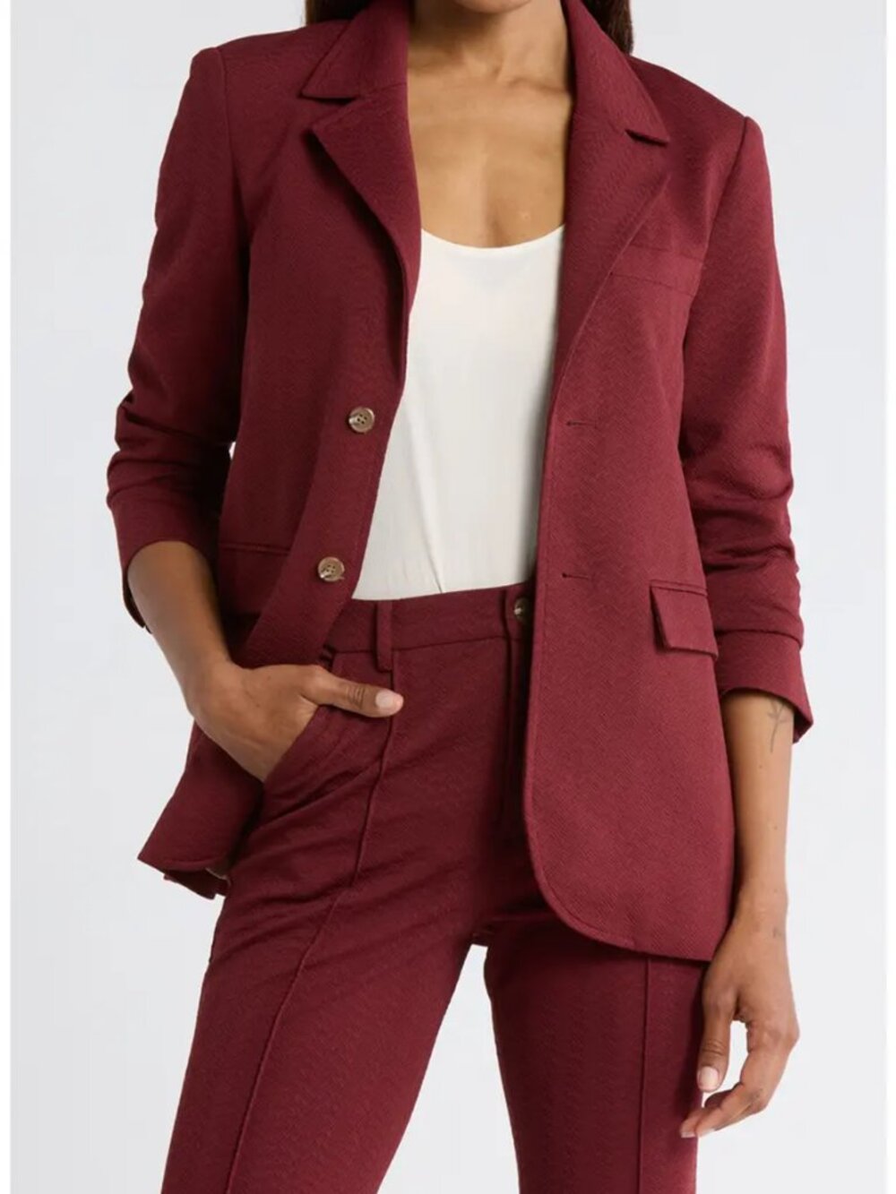 NWT The Great The Geo Jacquard Blazer Jacket Lined Double Button 0 XS S